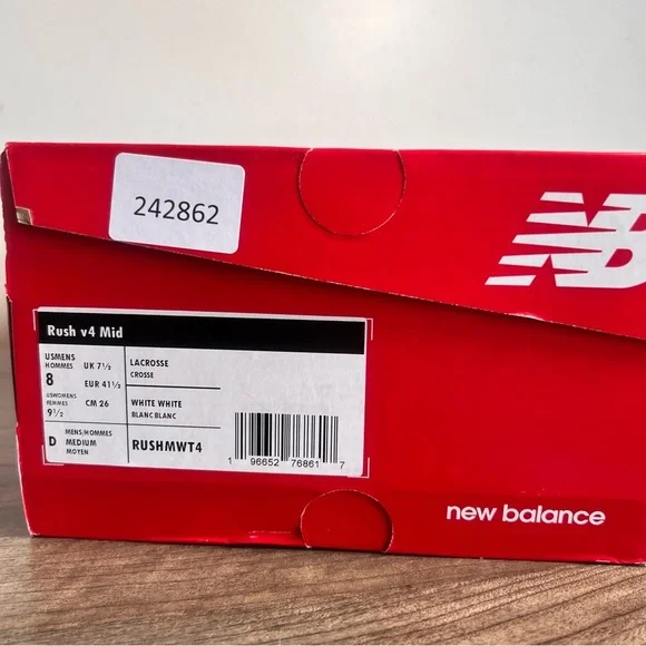 NEW BALANCE Rush v4 Mid LaCrosse Unisex Shoe Size 8 or 9.5 #B1222AB